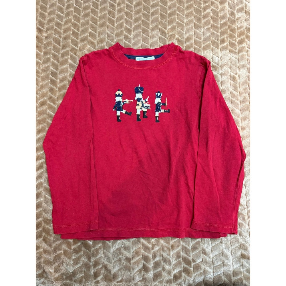 Janie and Jack Long Sleeve Shirt Size 5 Red Nutcracker Toy‎ Soldier Holiday Tee